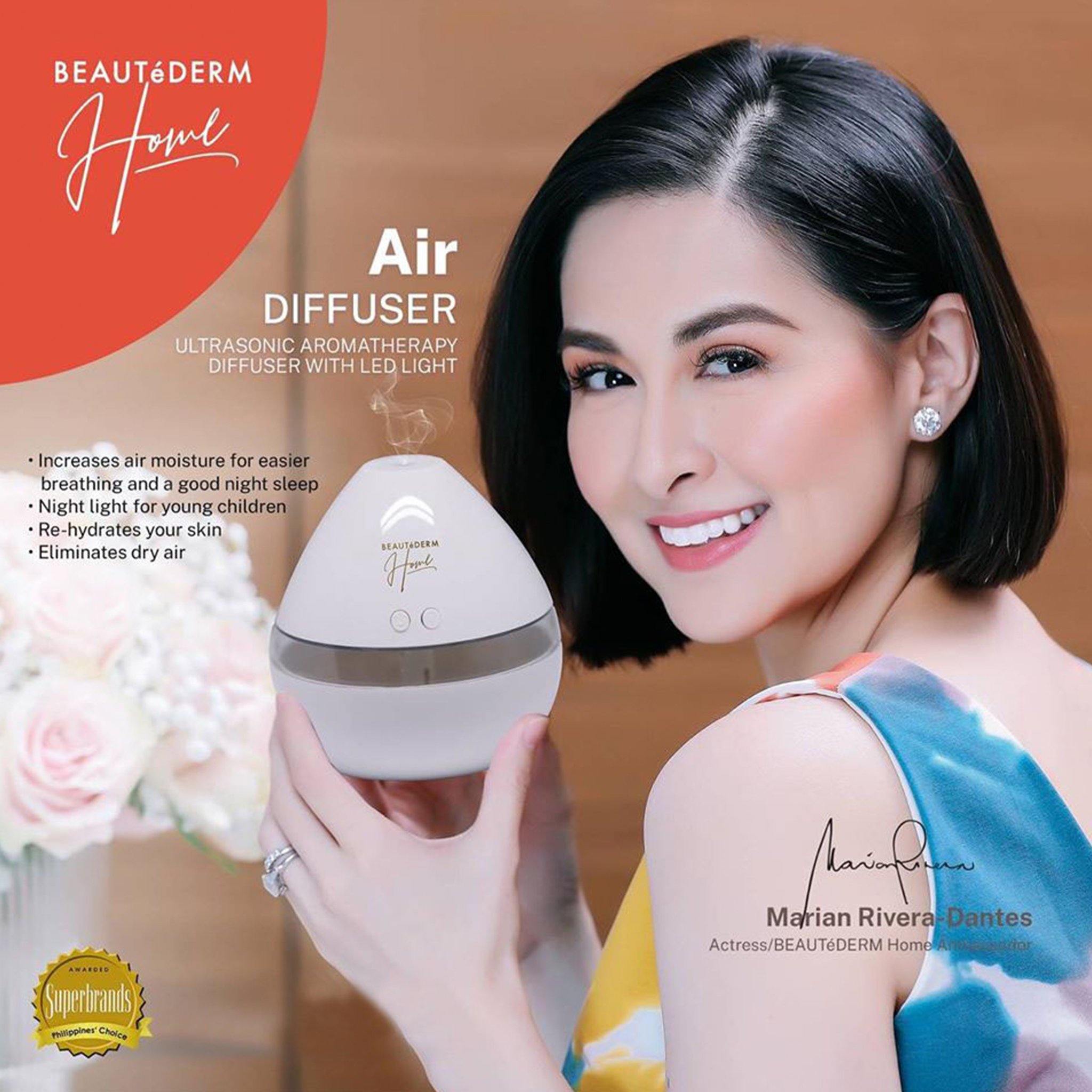 Air Diffuser Ultrasonic Aromatherapy Diffuser with LED Light, by Beautederm Home, with Marian Rivera-Dantes (Beautederm Home Ambassador)