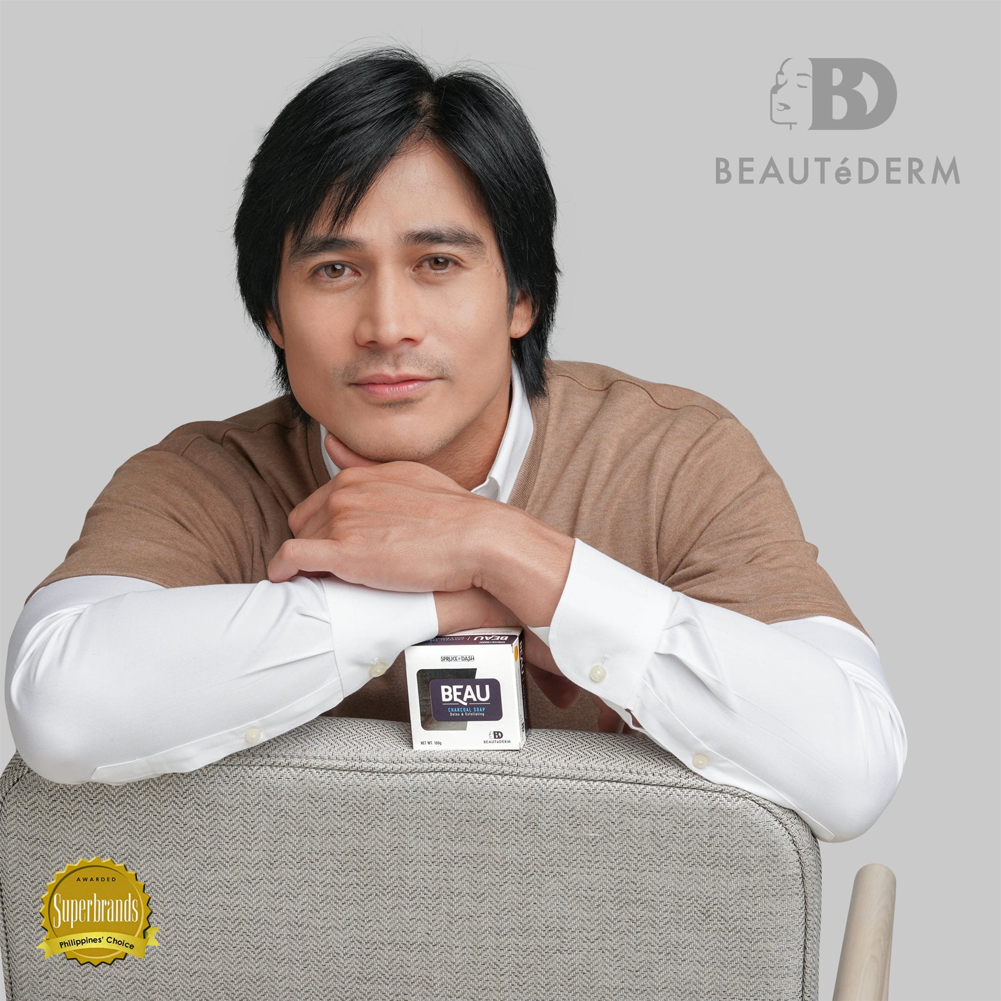 Beau Charcoal Soap, 100g, Spruce & Dash by Beautederm, with Piolo Pascual (Beautederm Ambassador)