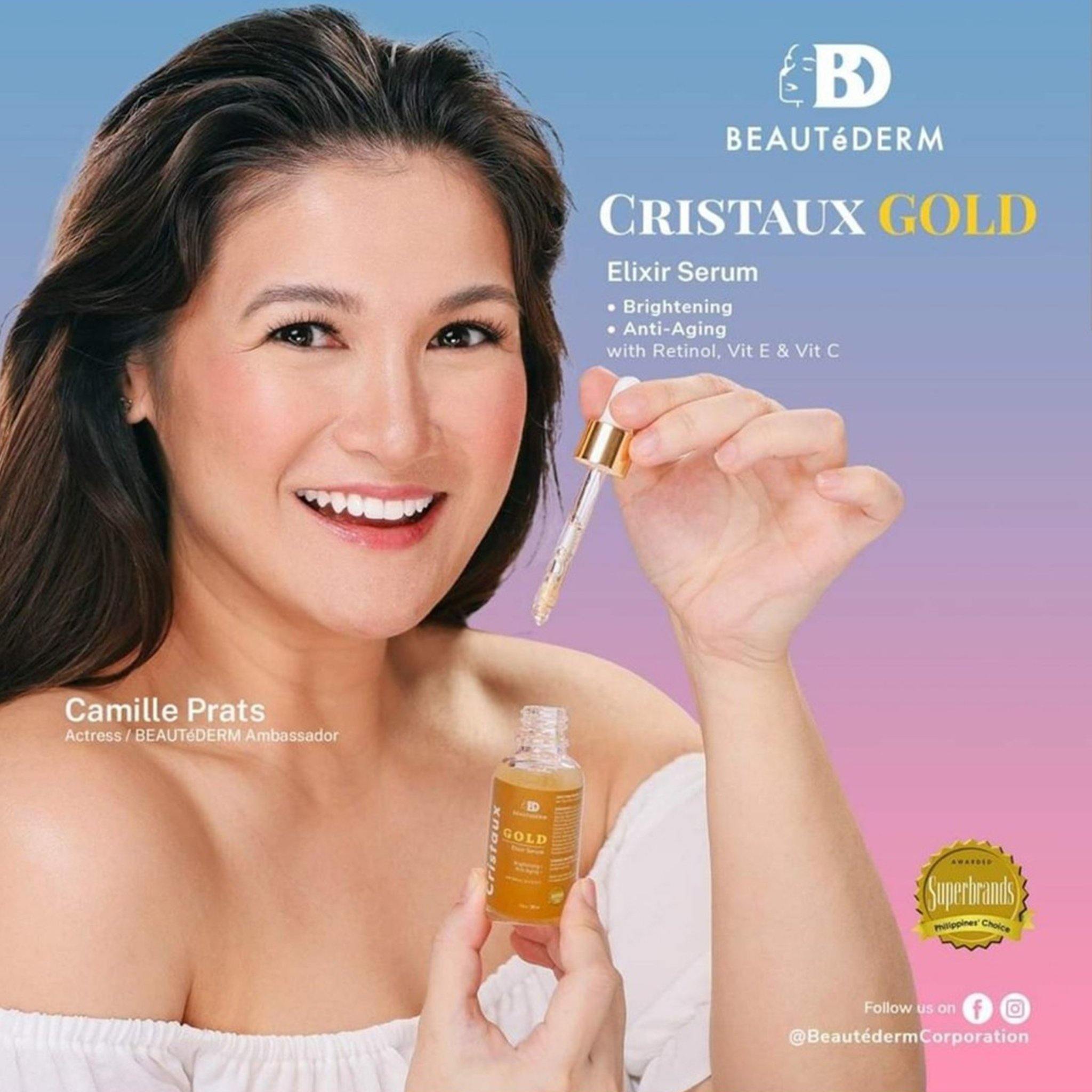 Cristaux Gold Elixir Serum, 30ml, by Beautederm, with Camille Prats (Beautederm Ambassador)