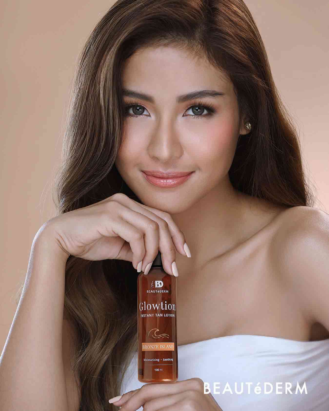 Beautederm Glowtion, Instant Tan Lotion, Bronze Island, with Sanya Lopez