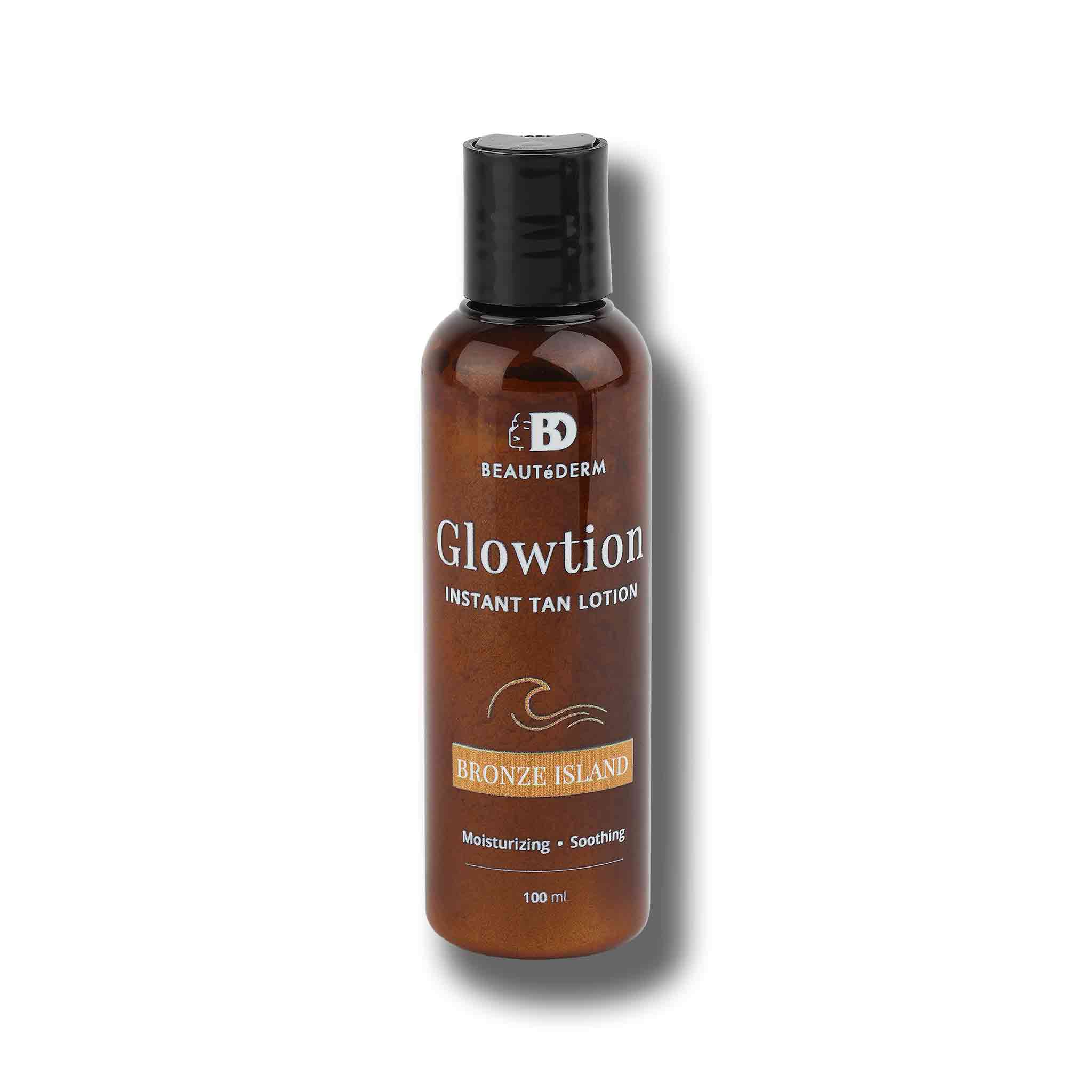 Beautederm Glowtion, Instant Tan Lotion, Bronze Island, Moisturizing & Soothing, 100ml