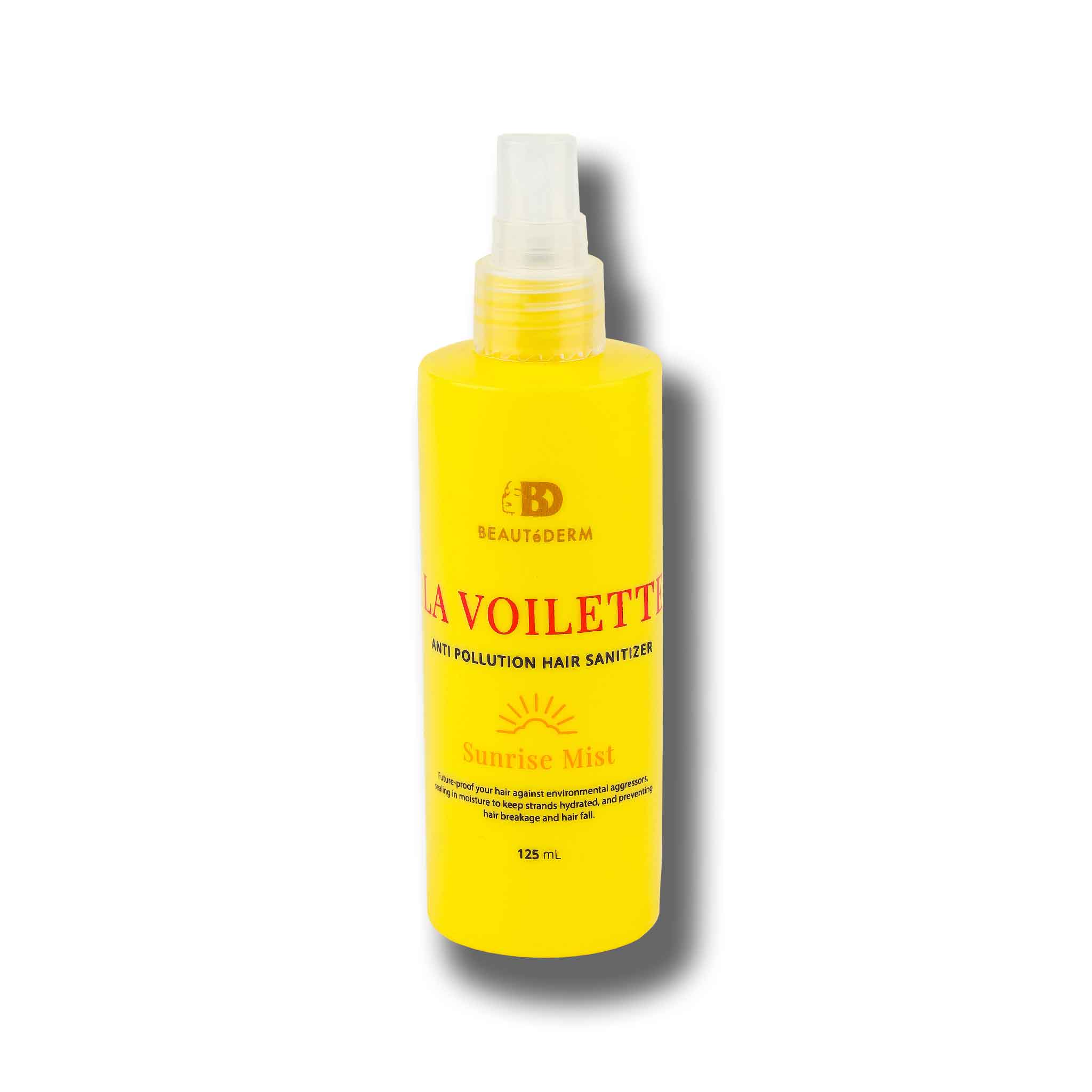 Beautederm La Voilette, Hair Mist Anti-pollution Hair Sanitizer Hair Mist, Sunrise Mist, 125ml