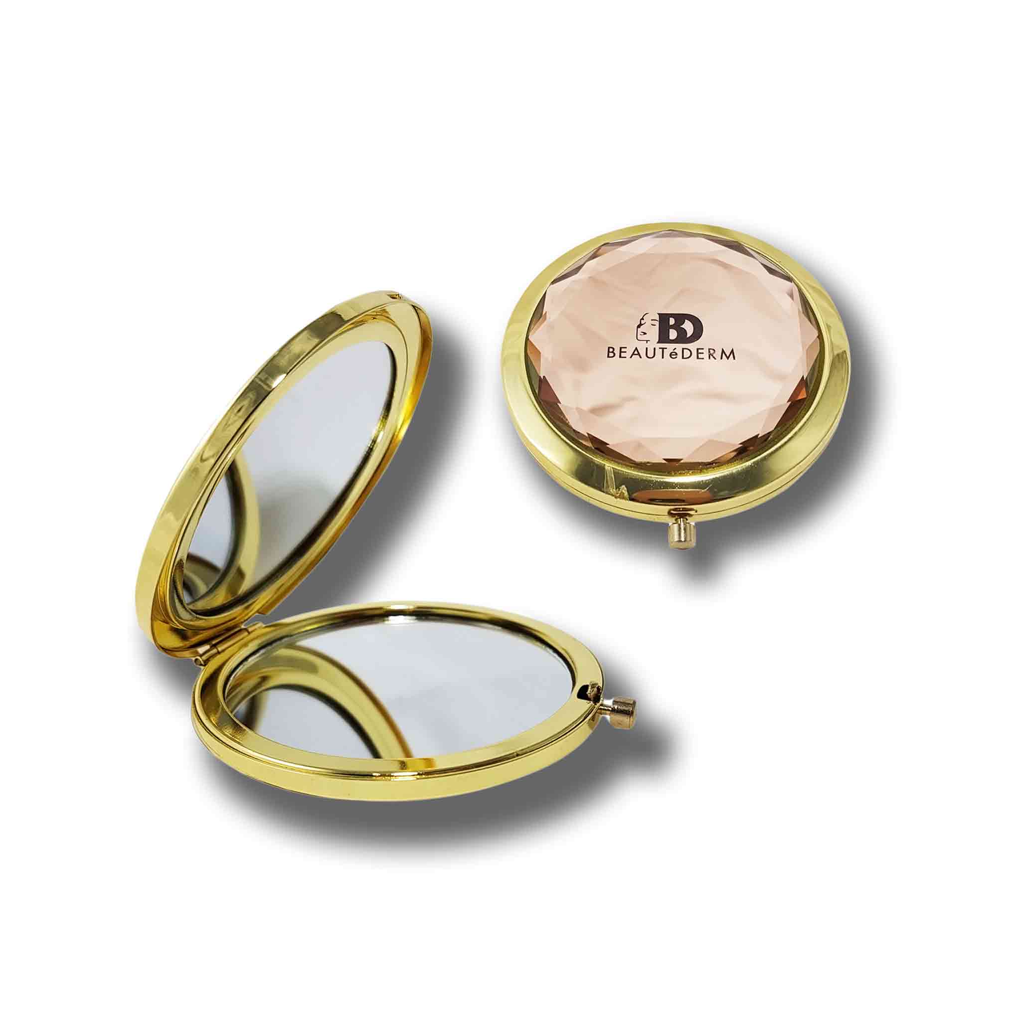 Beautederm Pocket Mirror, Color Gold