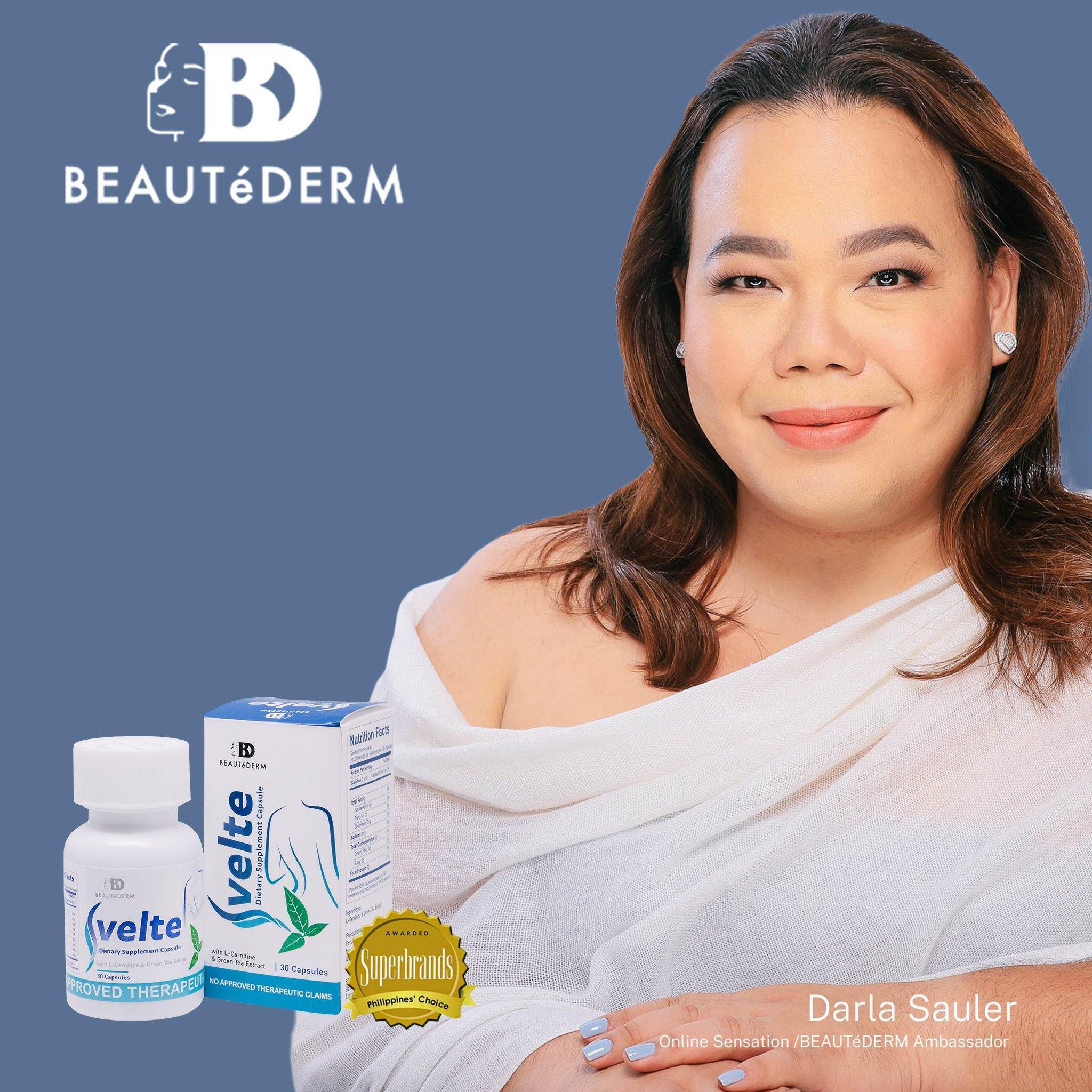 Svelte Dietary Supplement Capsule, 30caps, by Beautederm, with Darla Sauler (Beautederm Ambassador)